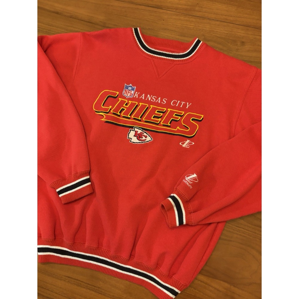 Vintage 90s Kansas City Chiefs Sweatshirt Logo Athletic Pro Line Mens L Crewneck